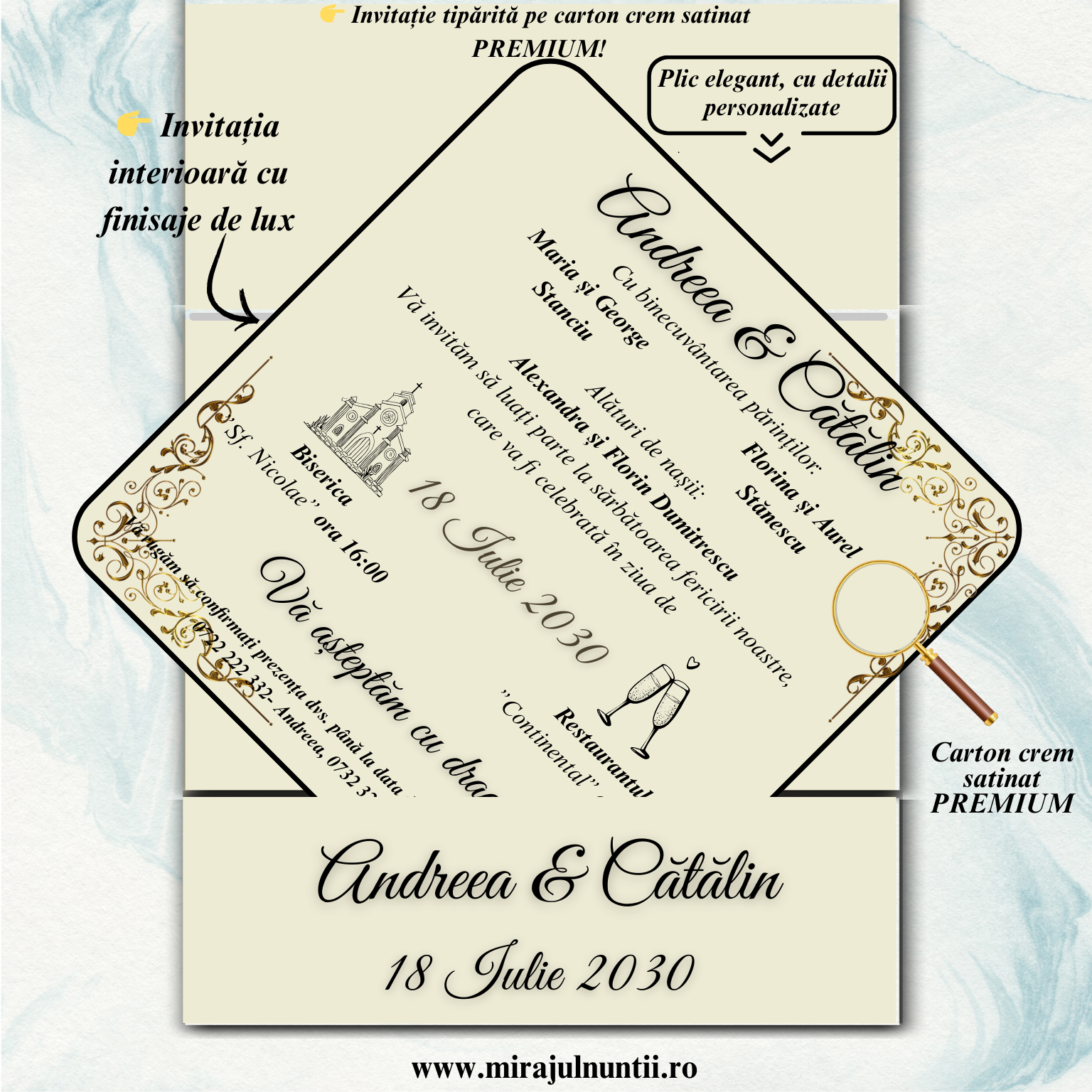 Invitatii nunta cod Miraj-20281