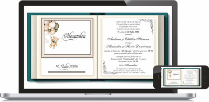 Invitatie BOTEZ Digitala - cod 9002