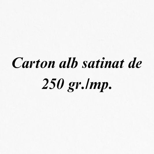 Carton alb satinat A4 de 250 gr./mp. 1 buc. (Calitate PREMIUM!)