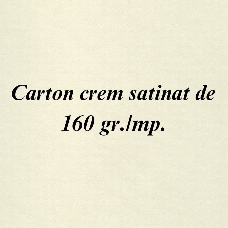 Carton crem satinat A4 de 160 gr./mp. Pachet 20 buc. (Calitate PREMIUM!)