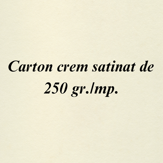 Opțiune pt. Carton crem satinat de 250 gr./mp. Pachet Promo 100 buc. (Calitate PREMIUM!)