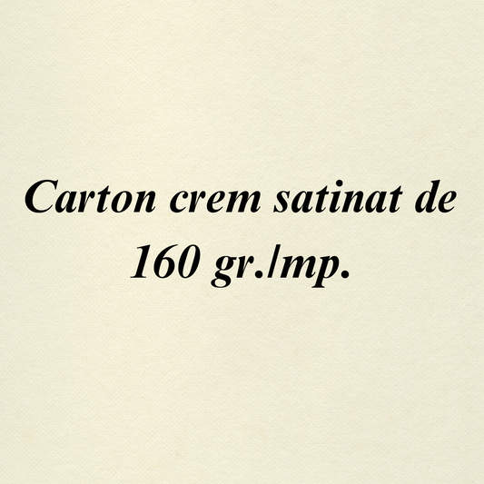 Opțiune pt. Carton crem satinat de 160 gr./mp. Pachet Promo 100 buc.