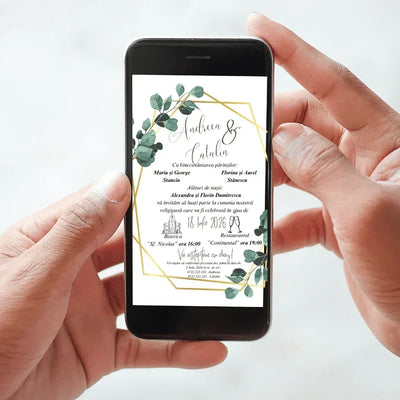 Invitatie Digitala cod Magnific C.12-10012 - MirajulNuntii.ro