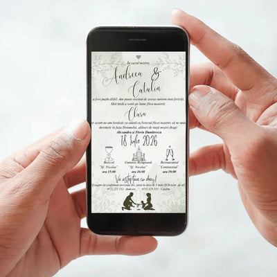 Invitatie Digitala cod Magnific C.15-10015 nunta si botez - MirajulNuntii.ro