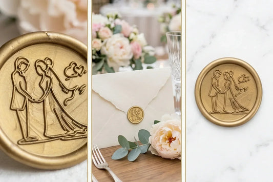 Set 50 Sigilii Ceară Autocolante „Golden Promise” – Cod: SC.50G