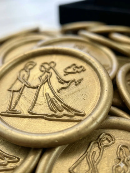 Set 50 Sigilii Ceară Autocolante „Golden Promise” – Cod: SC.50G