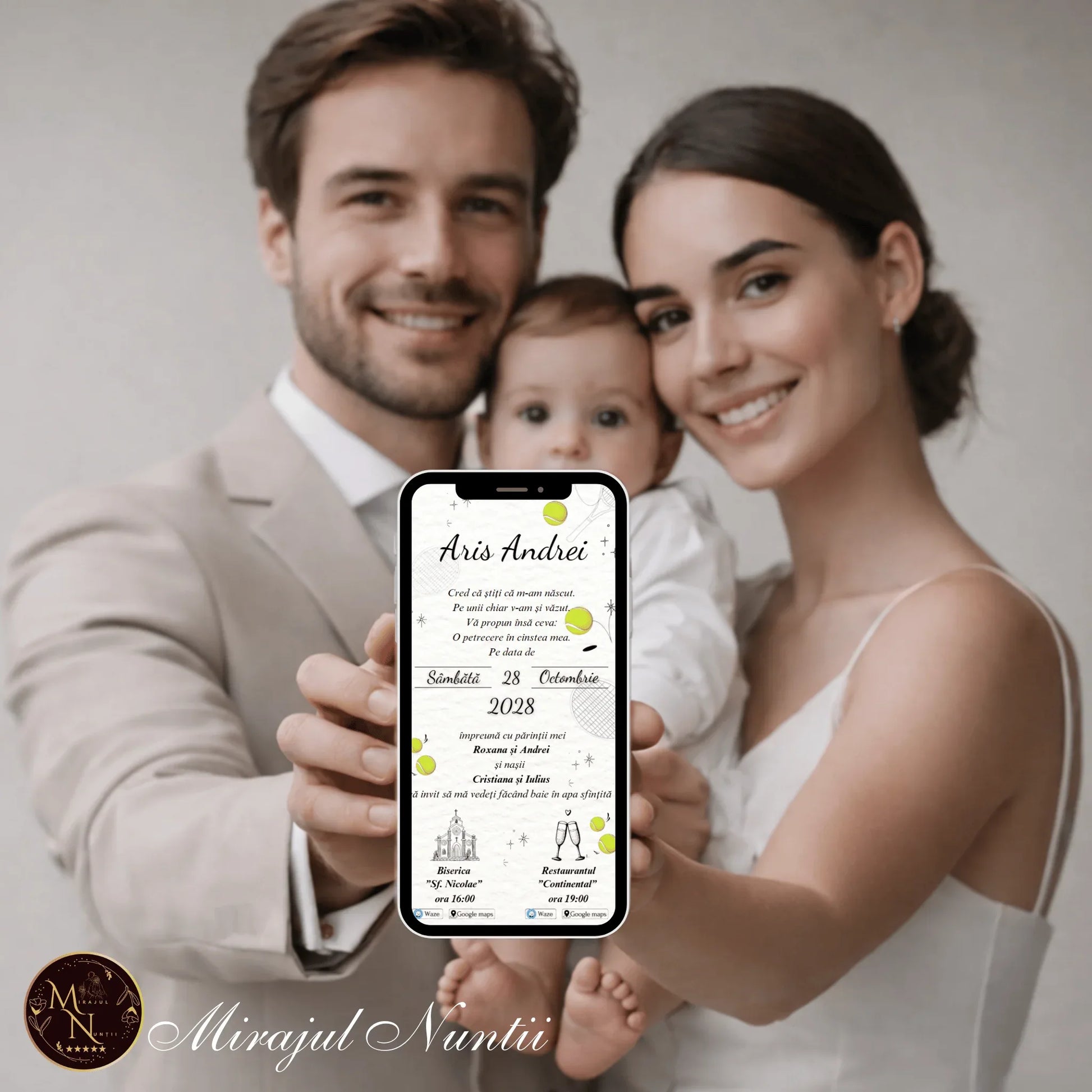 Invitatie On-Line Botez cod CB.23 - MirajulNuntii.ro