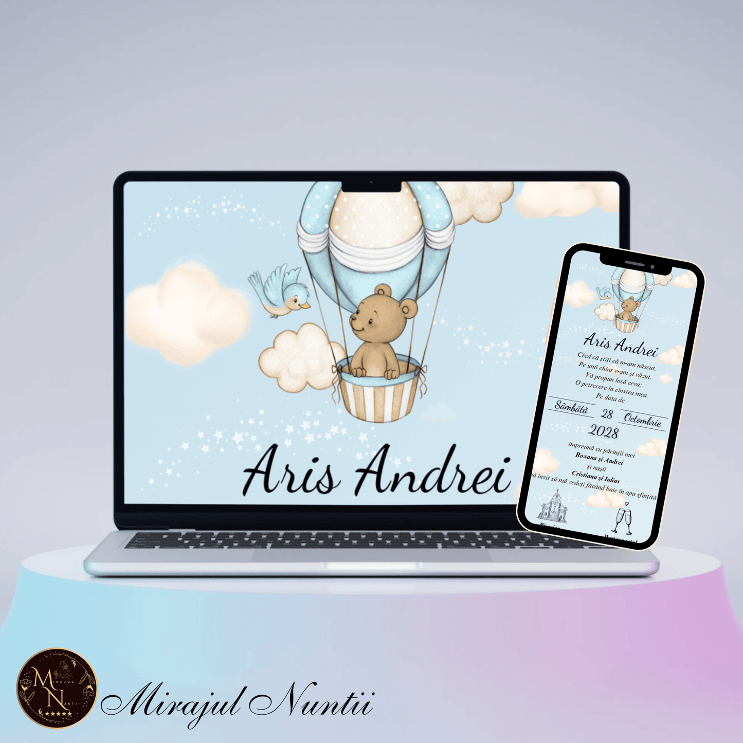 Invitatie On-Line Botez cod CB.1