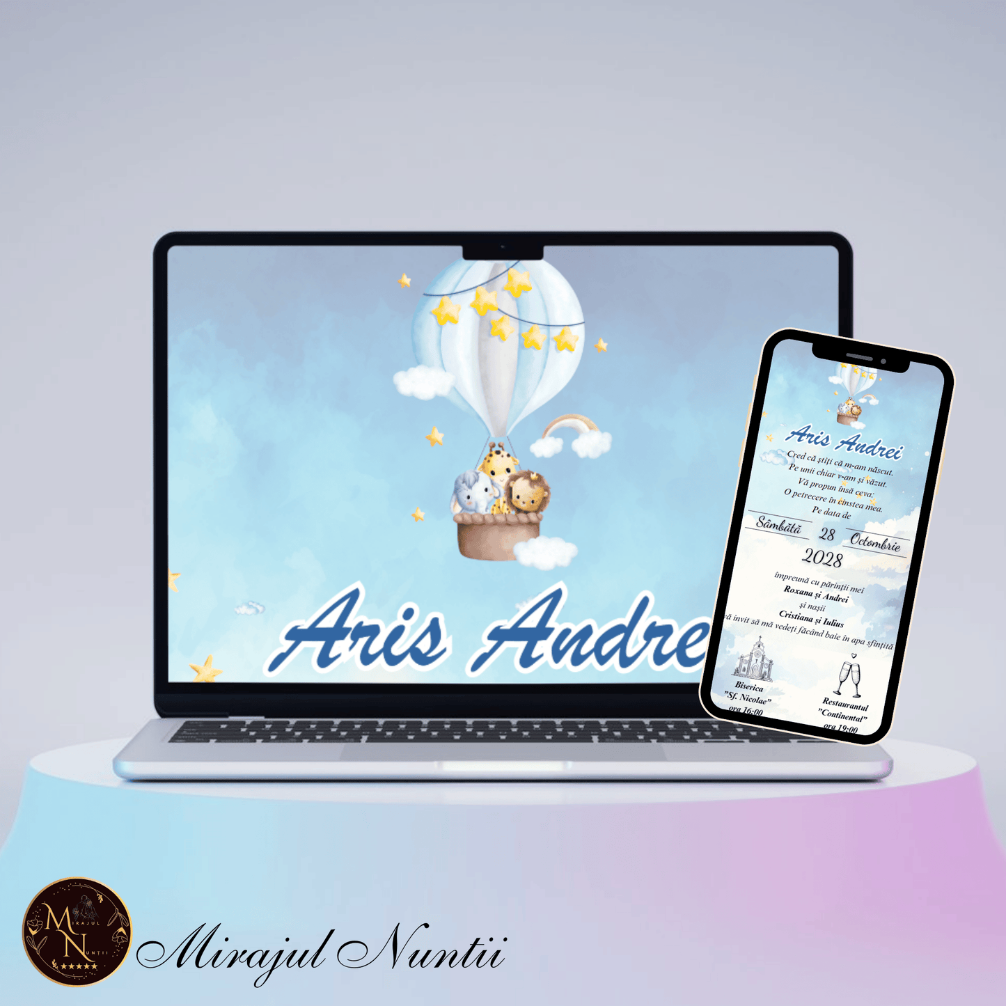 Invitatie On-Line Botez cod CB.12