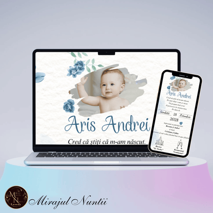 Invitatie On-Line Botez cod CB.13