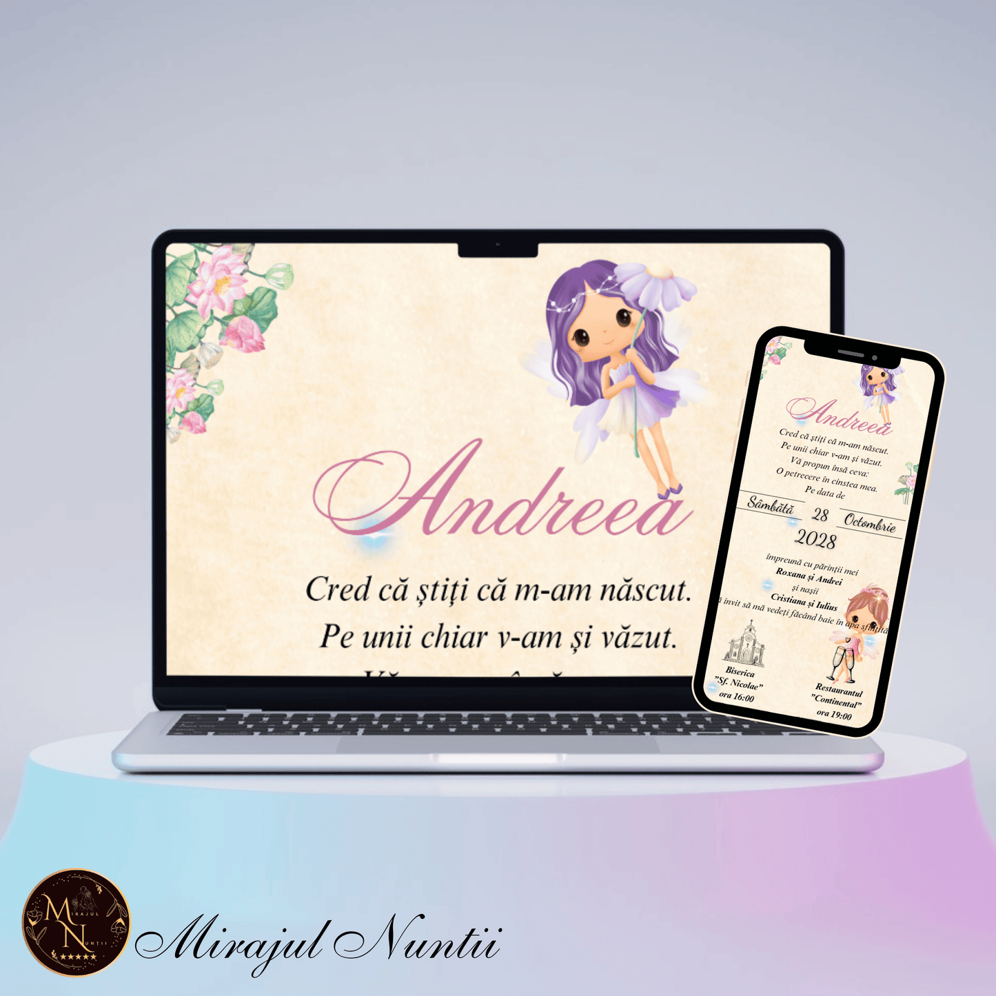 Invitatie On-Line Botez cod CB.15