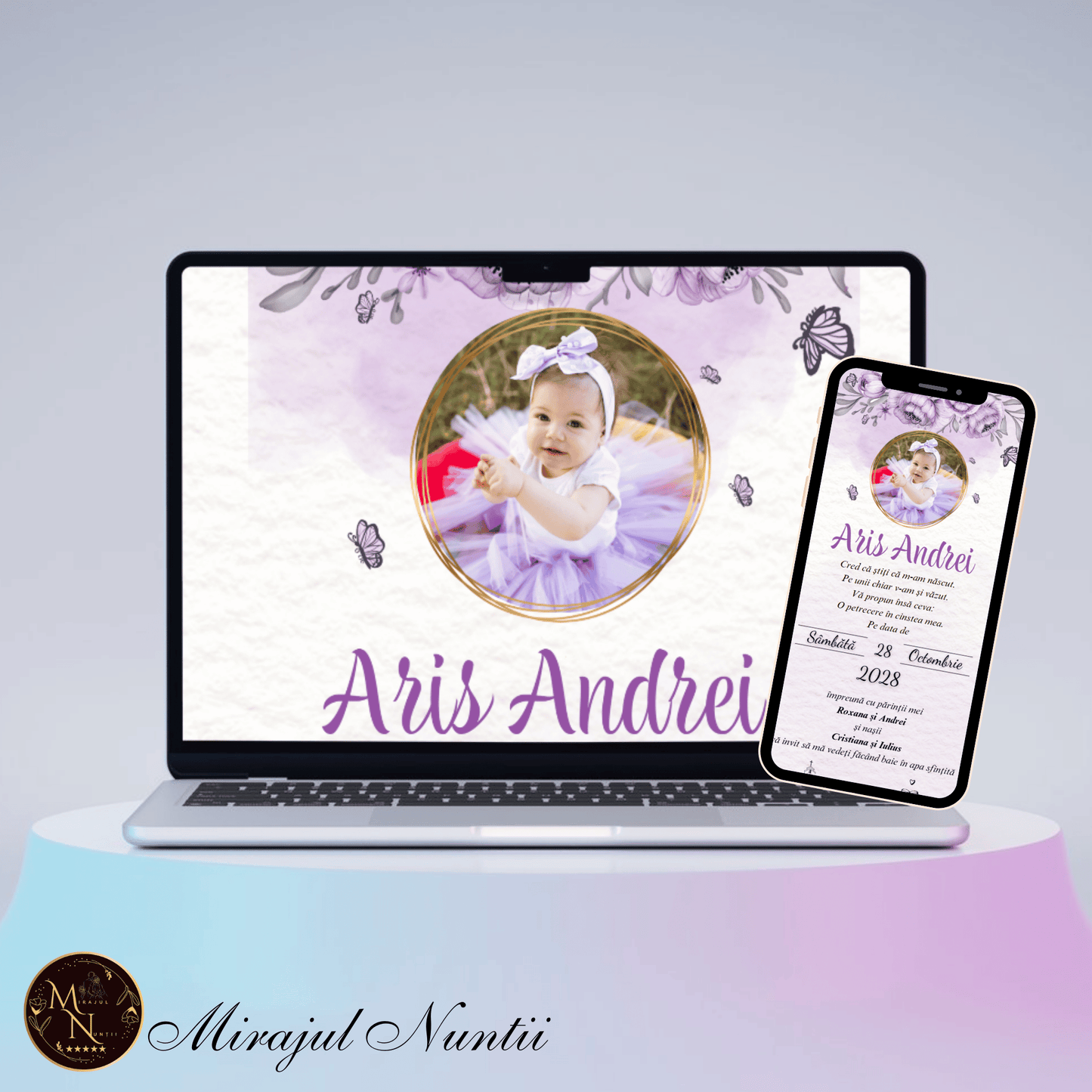 Invitatie On-Line Botez cod CB.16