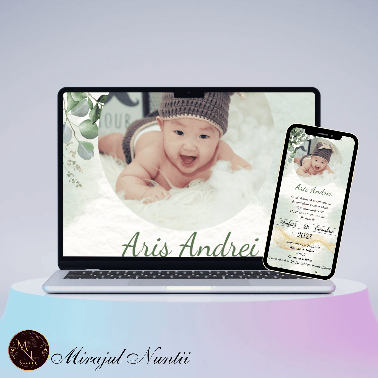 Invitatie On-Line Botez cod CB.17