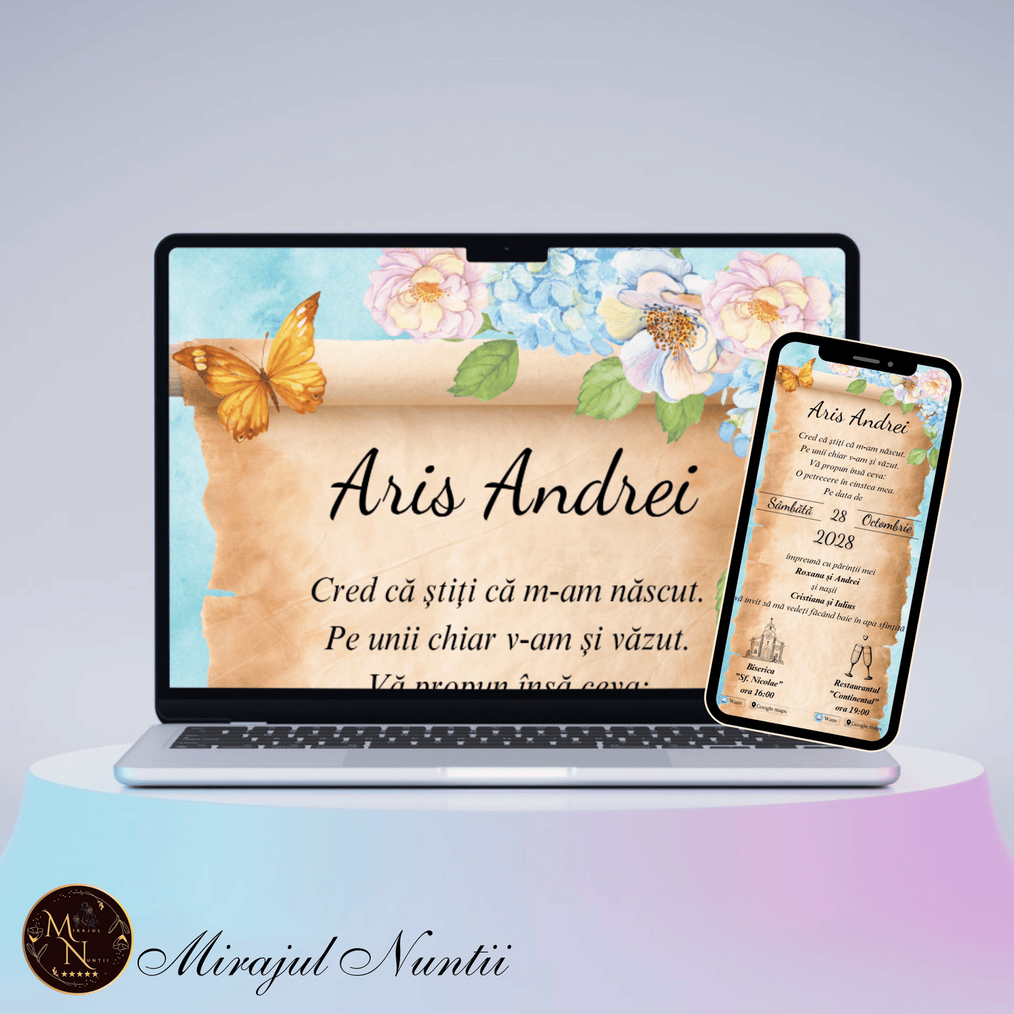 Invitatie On-Line Botez cod CB.20