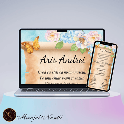 Invitatie On-Line Botez cod CB.20