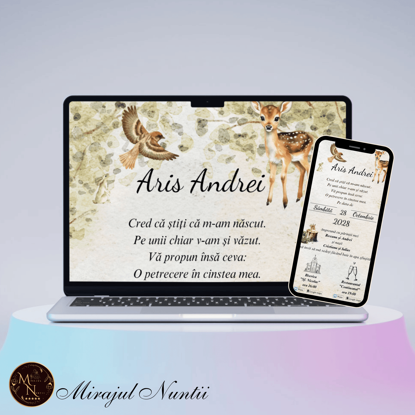 Invitatie On-Line Botez cod CB.21