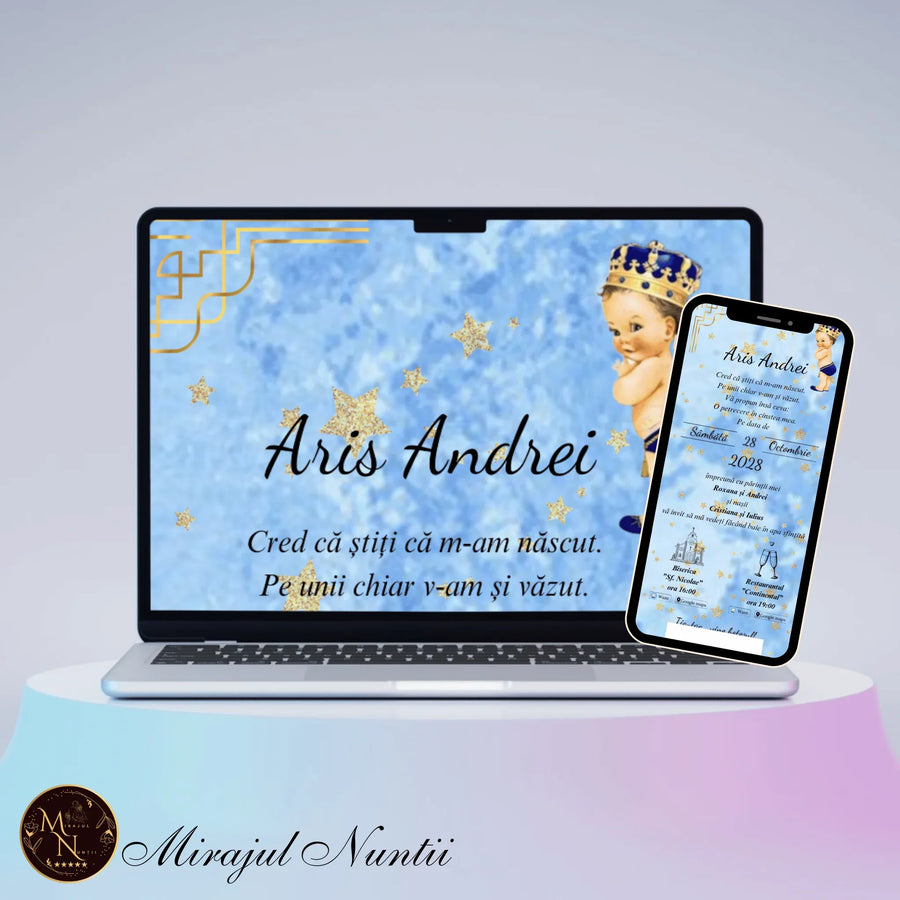 Invitatie On-Line Botez cod CB.24