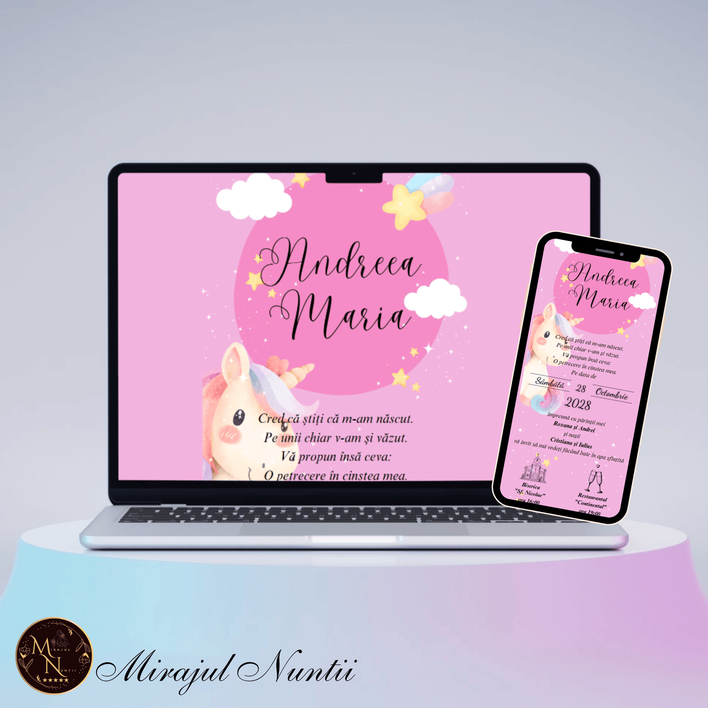 Invitatie On-Line Botez cod CB.4