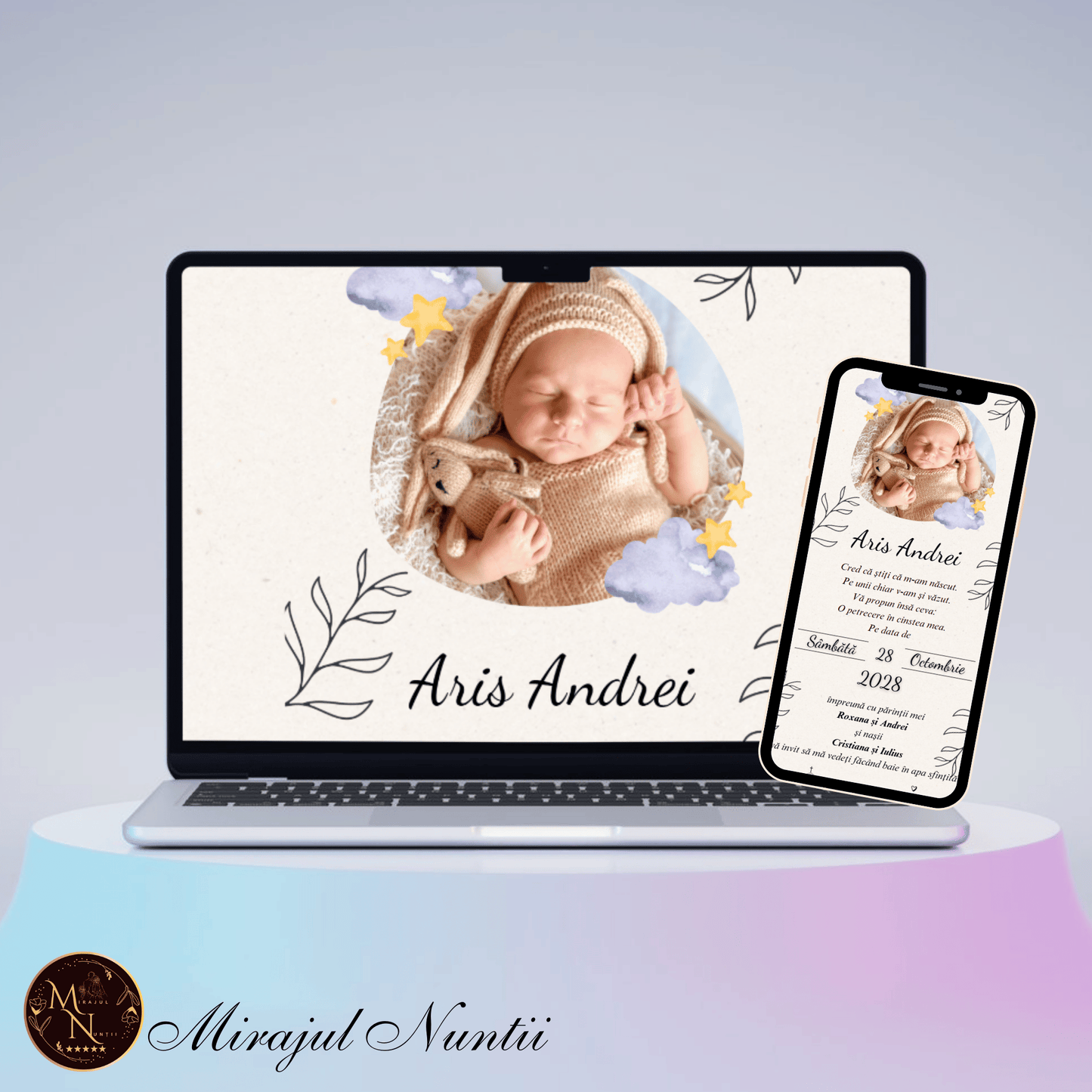 Invitatie On-Line Botez cod CB.6