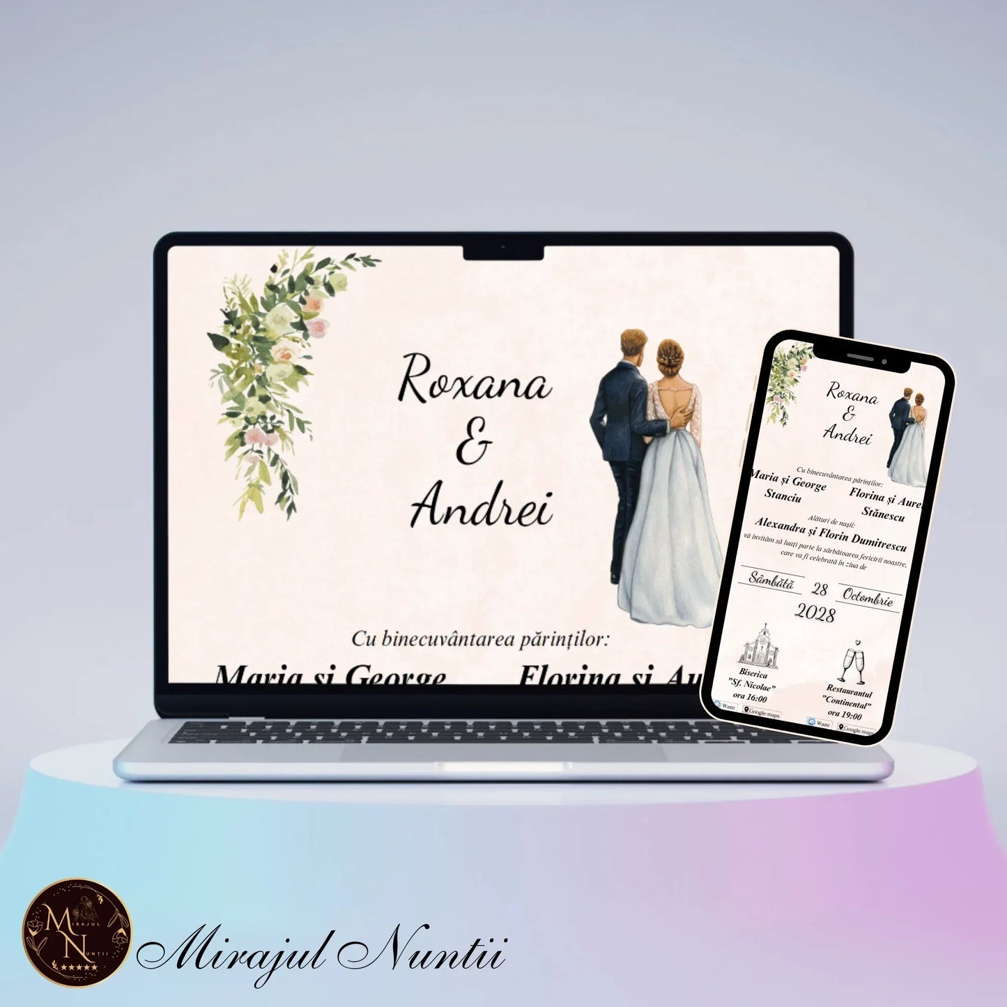 Invitatie On-Line Nunta cod CV.14 - MirajulNuntii.ro