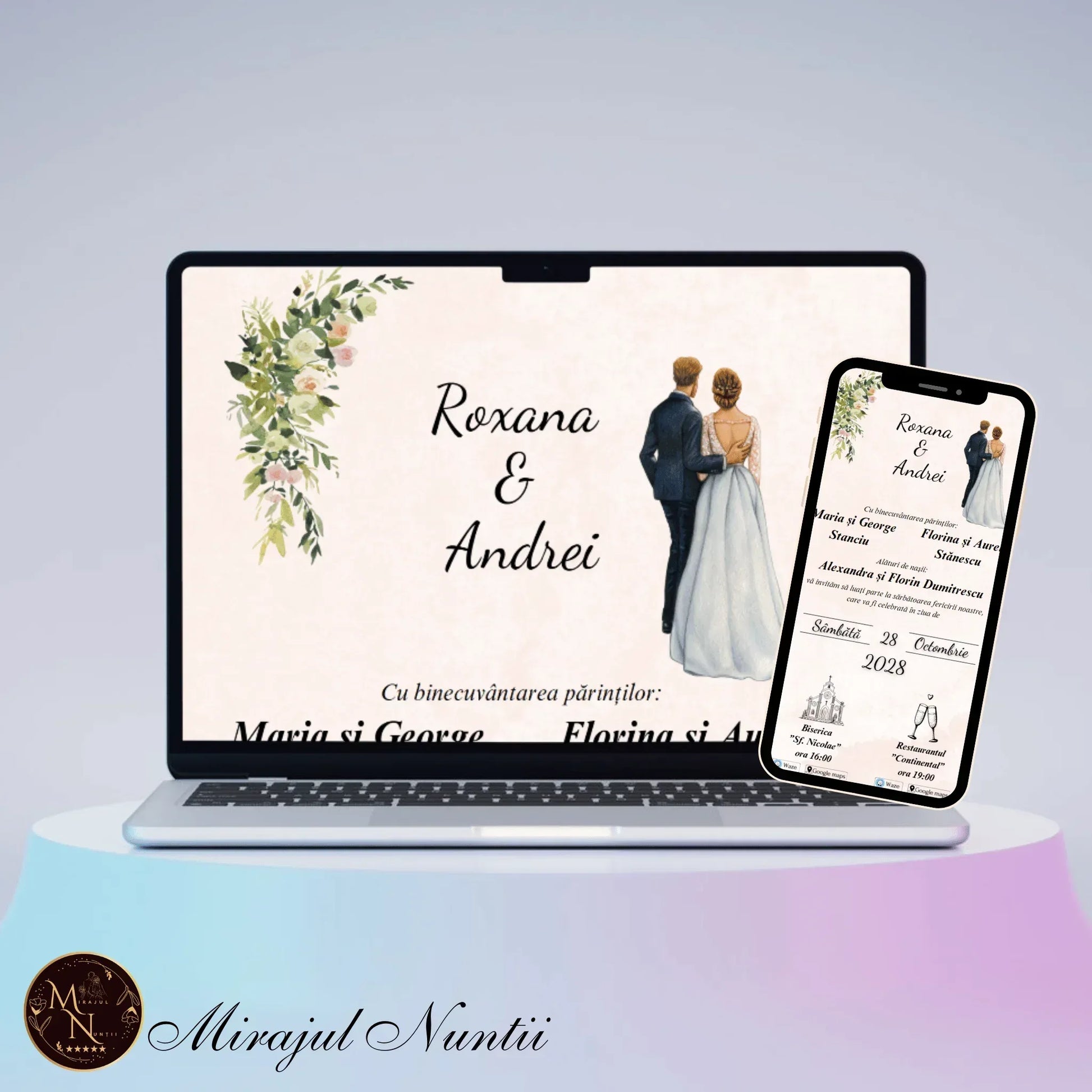 Invitatie On-Line Nunta cod CV.14 - MirajulNuntii.ro