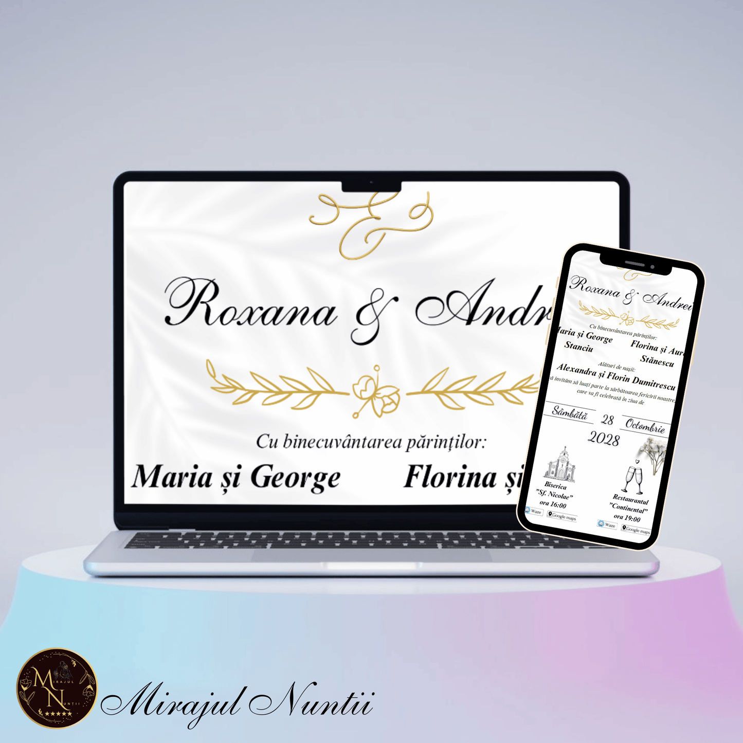 Invitatie On-Line Nunta cod CV.17