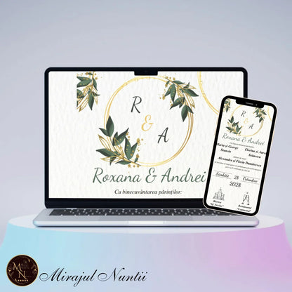 Invitatie On-Line Nuntă cod CV.20 - MirajulNuntii.ro