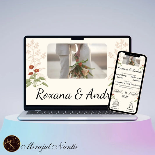 Invitatie On-Line Nunta cod CV.3 - MirajulNuntii.ro