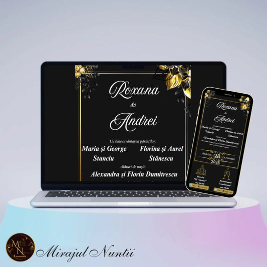 Invitatie On-Line Nunta cod CV.5 - MirajulNuntii.ro