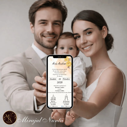 Invitatie On-Line Botez cod CB.18 - MirajulNuntii.ro