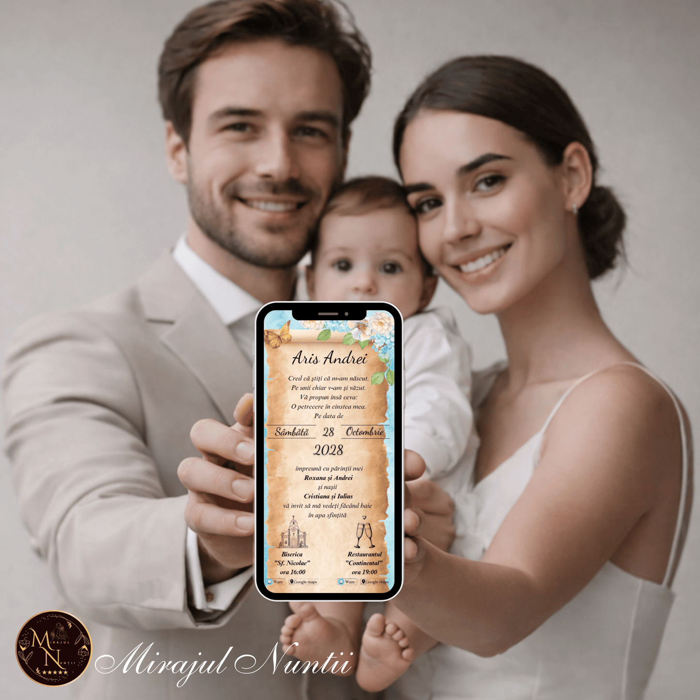 Invitatie On-Line Botez cod CB.20