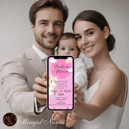 Invitatie On-Line Botez cod CB.4 - MirajulNuntii.ro