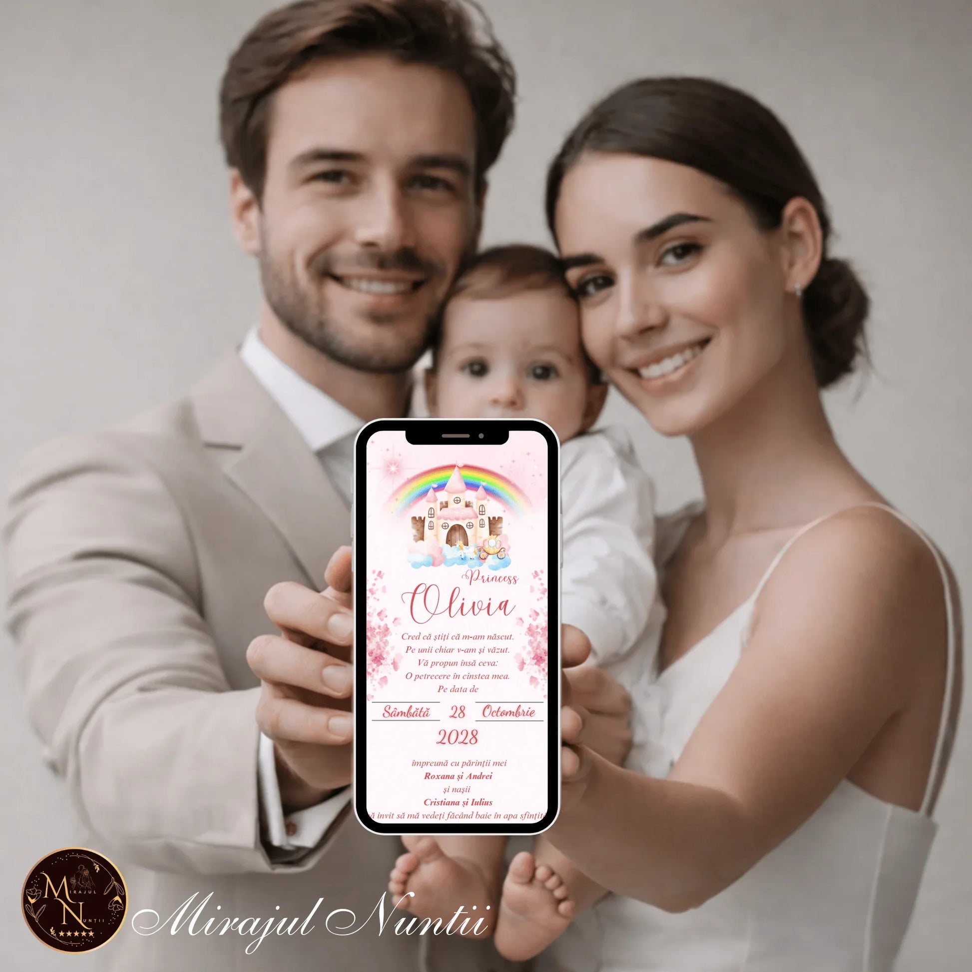 Invitatie On-Line Botez cod CB.3 - MirajulNuntii.ro