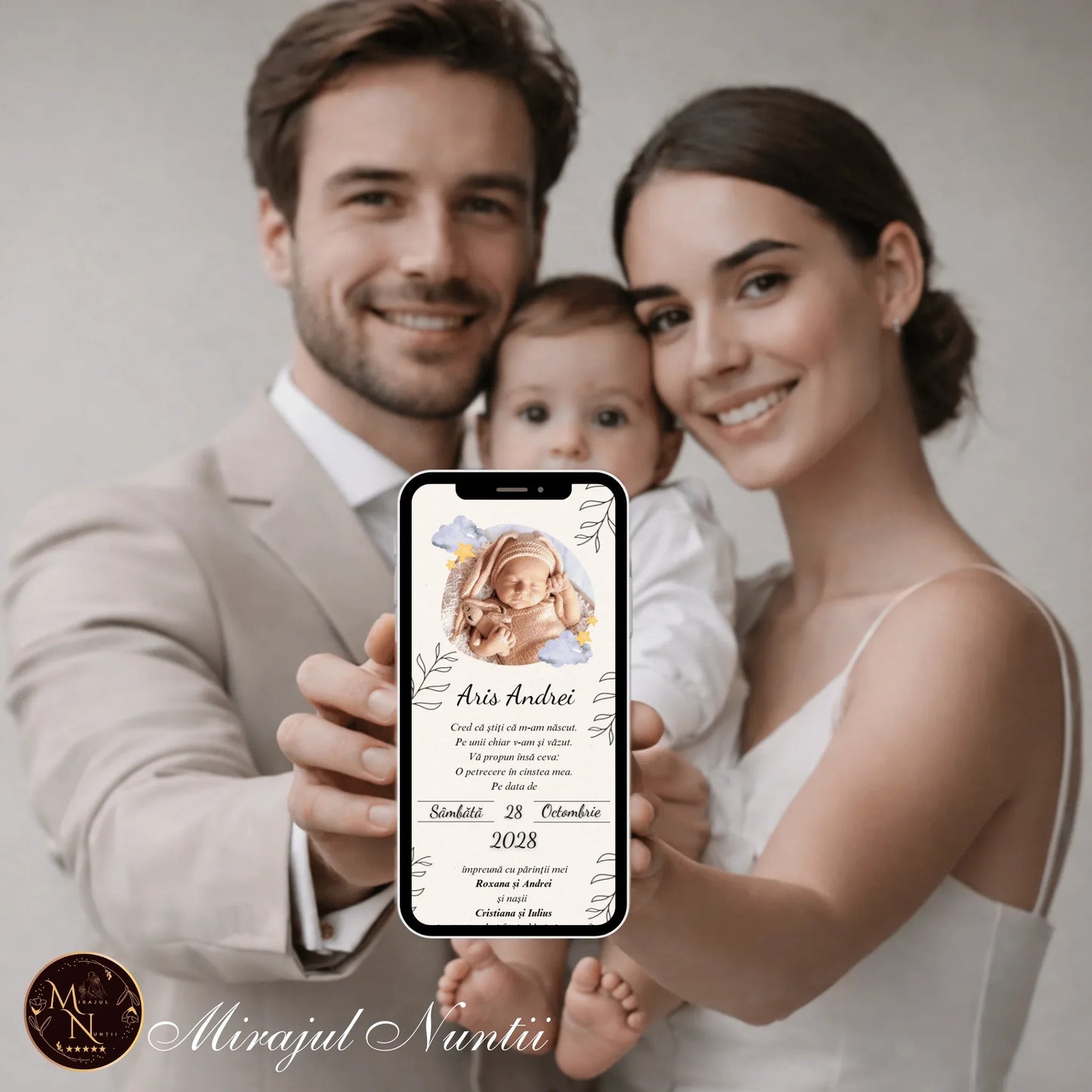 Invitatie On-Line Botez cod CB.6 - MirajulNuntii.ro