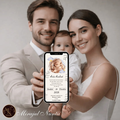 Invitatie On-Line Botez cod CB.6 - MirajulNuntii.ro