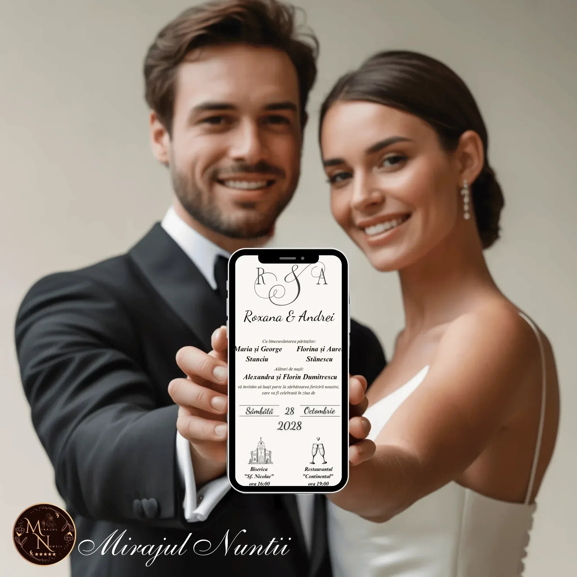 Invitatie On-Line Nunta cod CV.13 - MirajulNuntii.ro