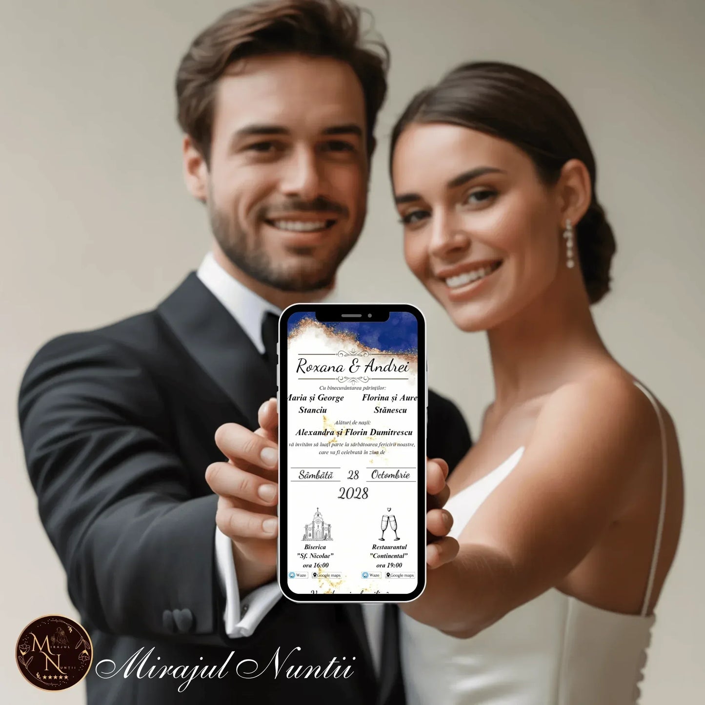 Invitatie On-Line Nunta cod CV.15 - MirajulNuntii.ro