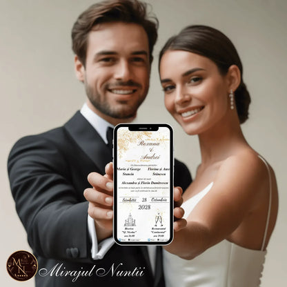 Invitatie On-Line Nunta cod CV.16 - MirajulNuntii.ro