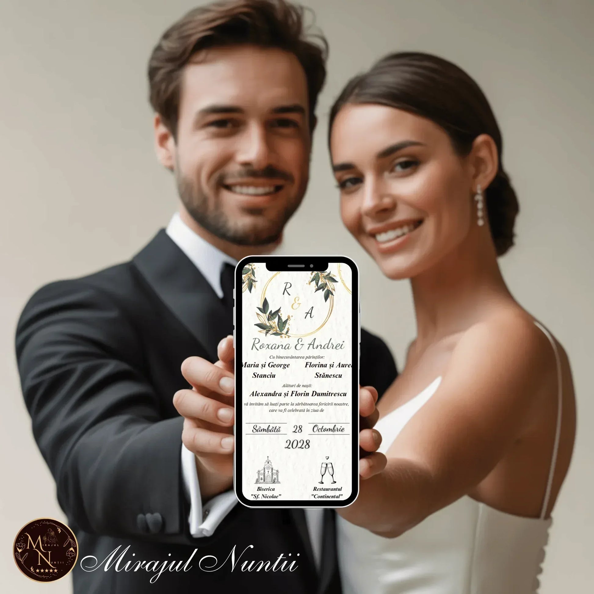 Invitatie On-Line Nuntă cod CV.20 - MirajulNuntii.ro