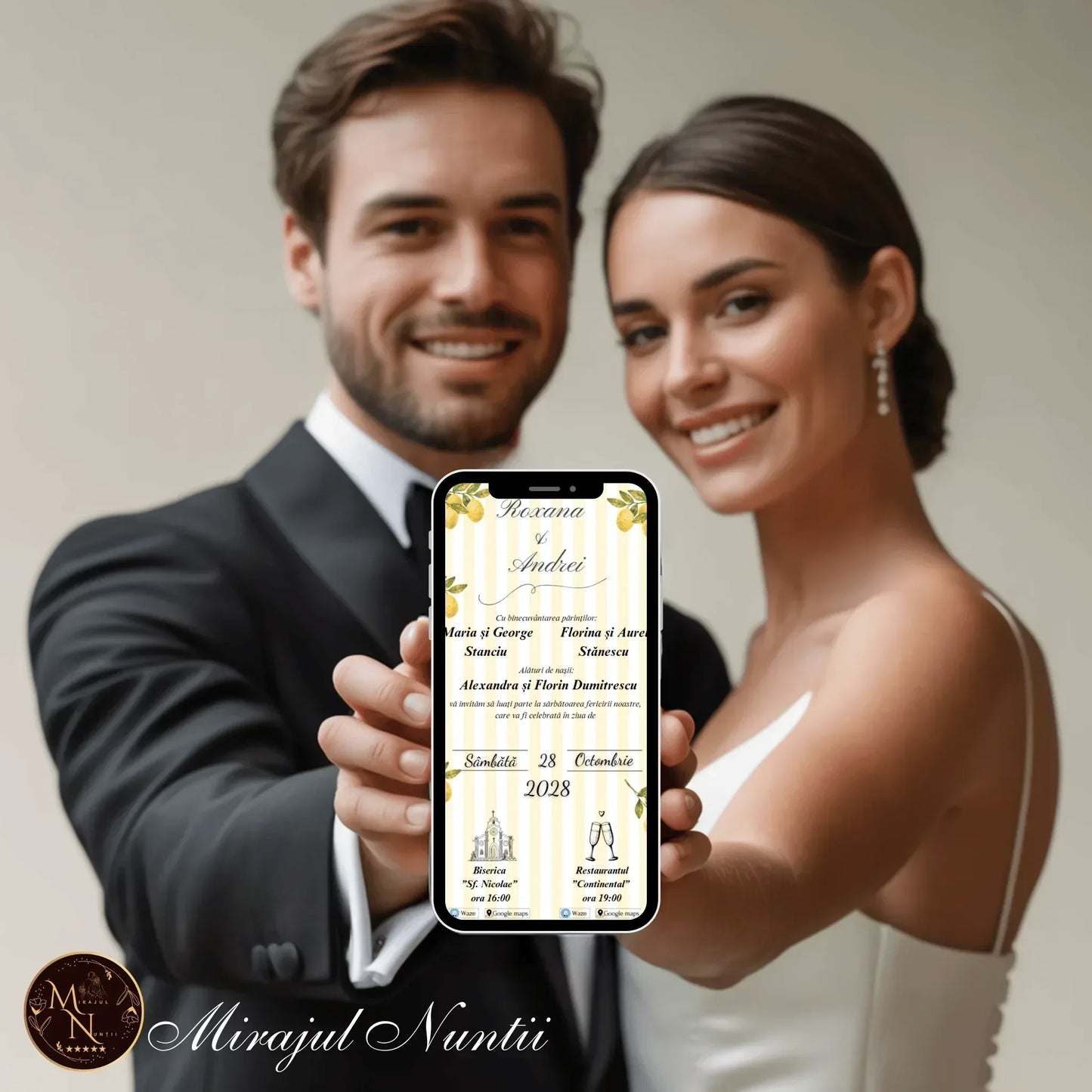Invitatie On-Line Nuntă cod CV.21 - MirajulNuntii.ro