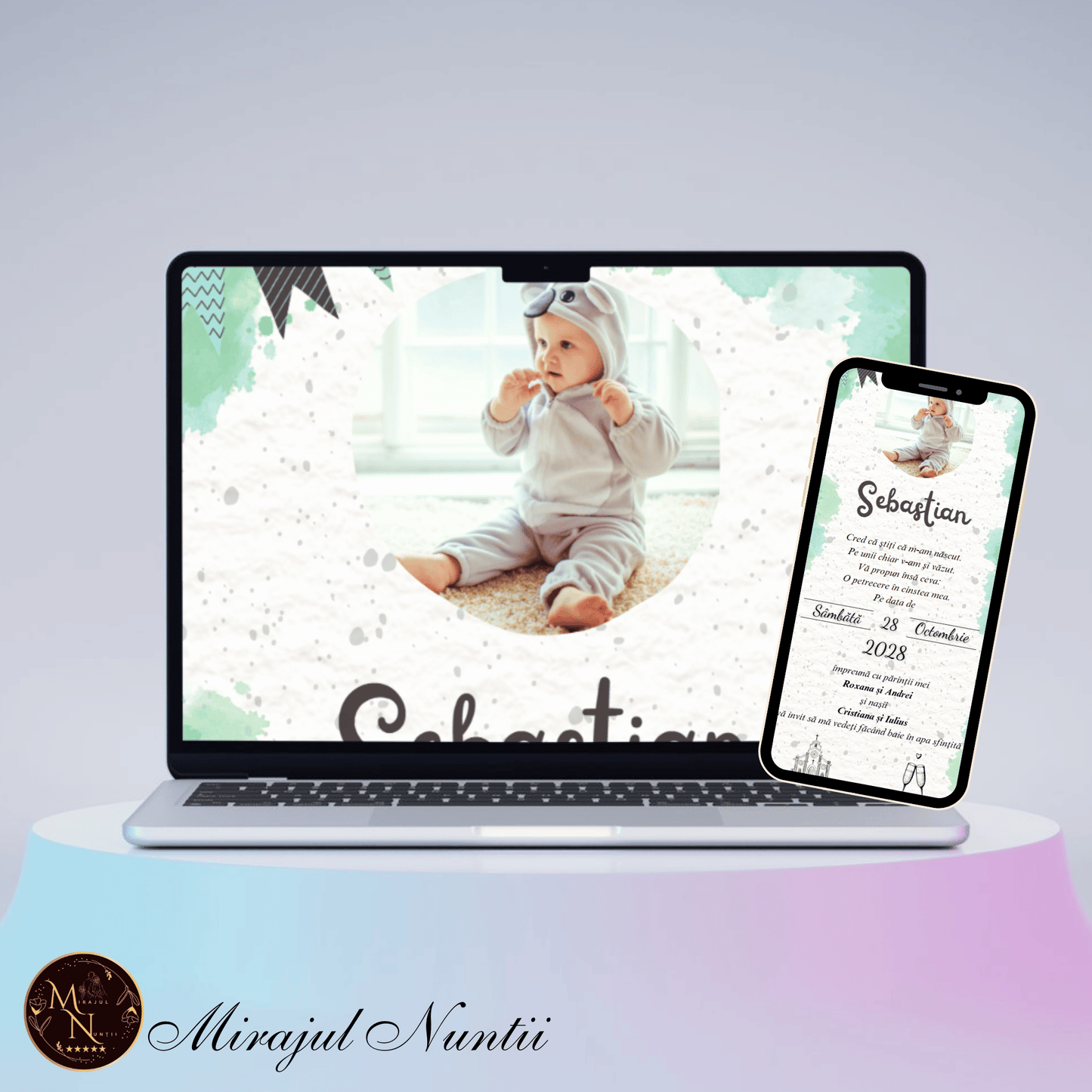 Invitatie On-Line Botez cod CB.10