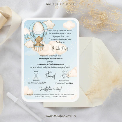 Invitație de botez cod Magnific B.3-20003