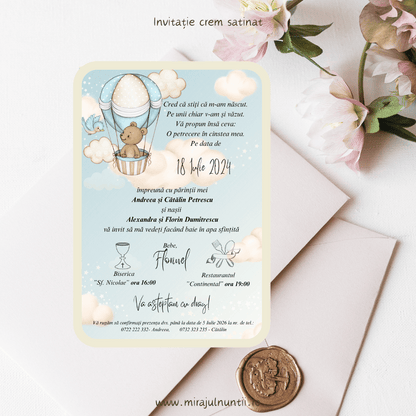 Invitatie de botez cod Magnific B.3