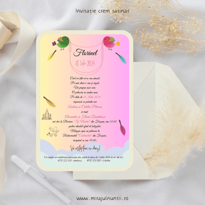 Invitatie de botez cod Magnific B.5