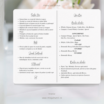 Meniu botez pliat tip carte cod Magnific B.12-20012