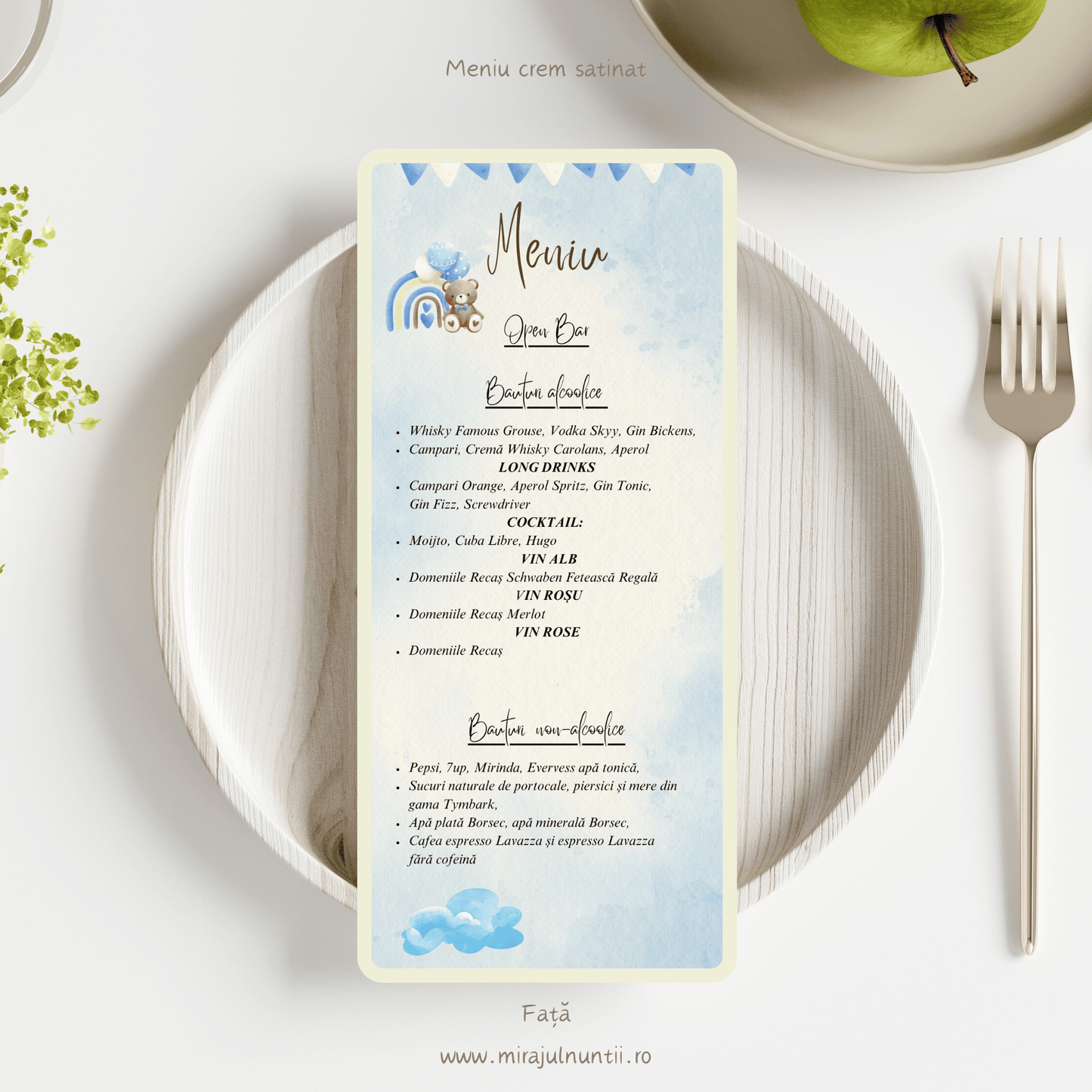 Meniu individual cod Magnific B12-20012