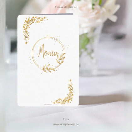 Meniu nunta pliat tip carte cod Magnific C.13