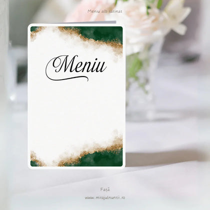 Meniu nunta pliat tip carte cod Magnific C.4