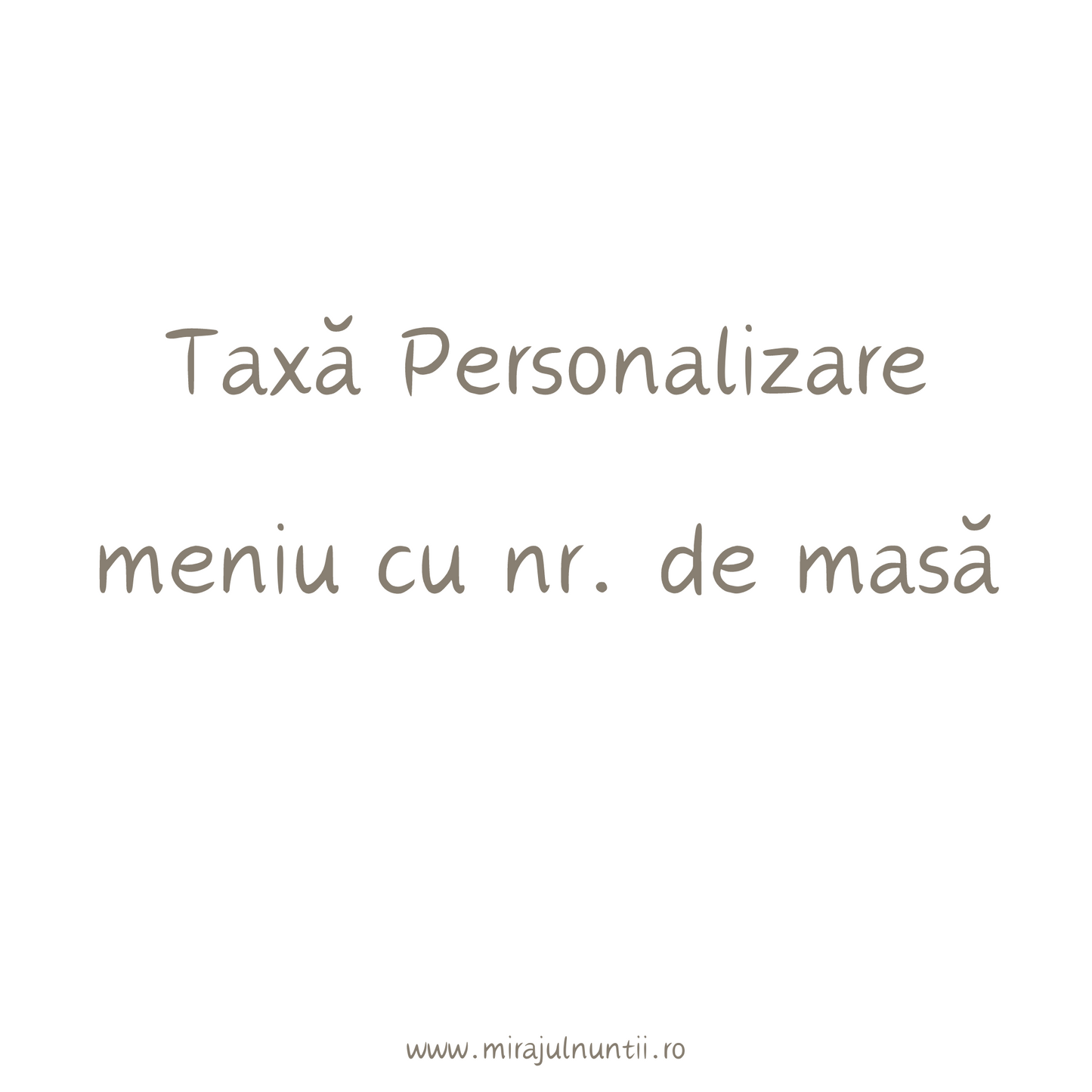 Taxă personalizare meniu cu nr. de masă - MirajulNuntii.ro