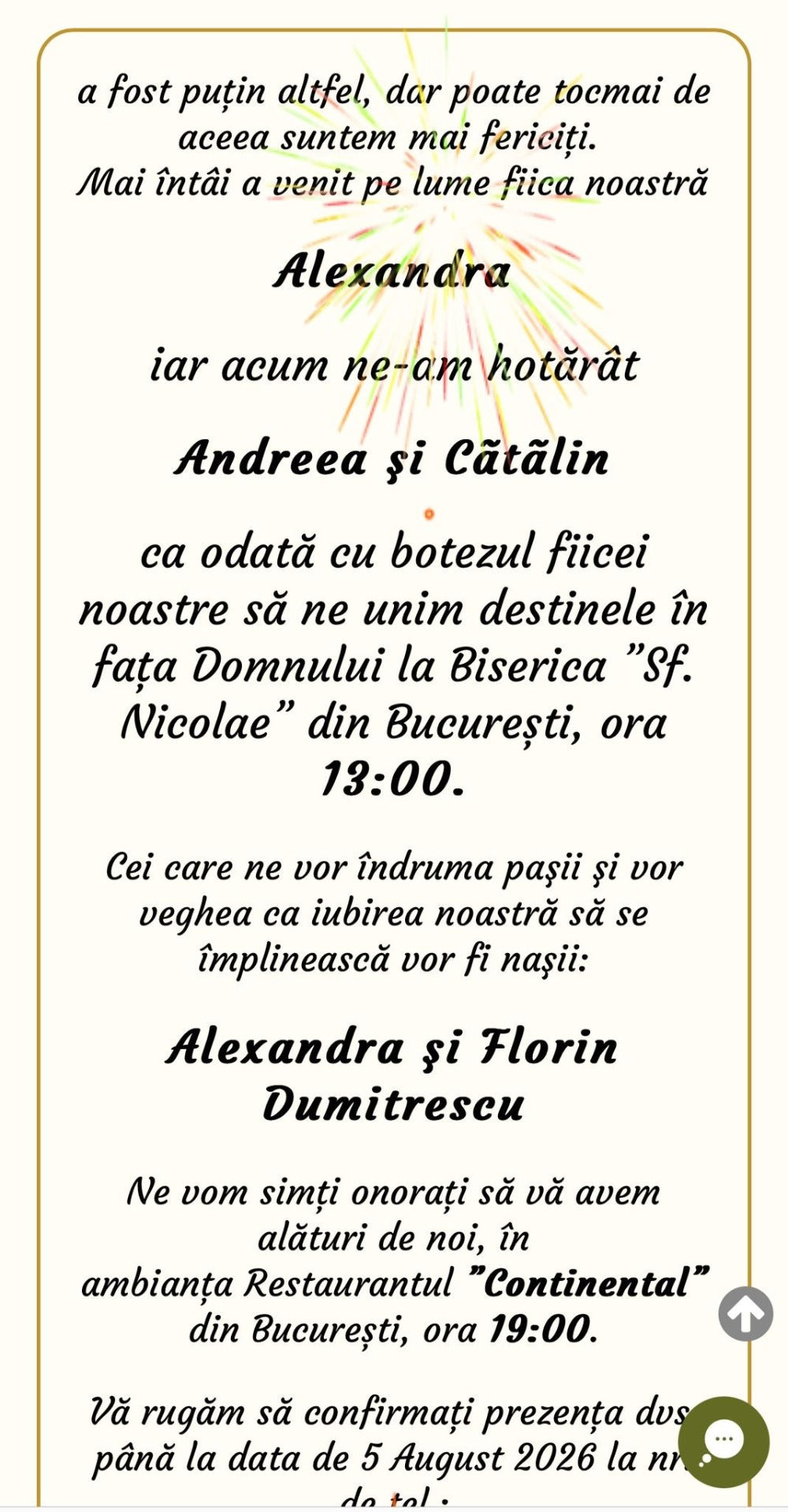 Invitatie On-line Nunta si Botez cod NB01